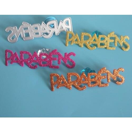 New Portuguese Happy Birthday Metal Cutting Mould, used for DIY scrapbooks, cards, photo album decorations, handmade crafts