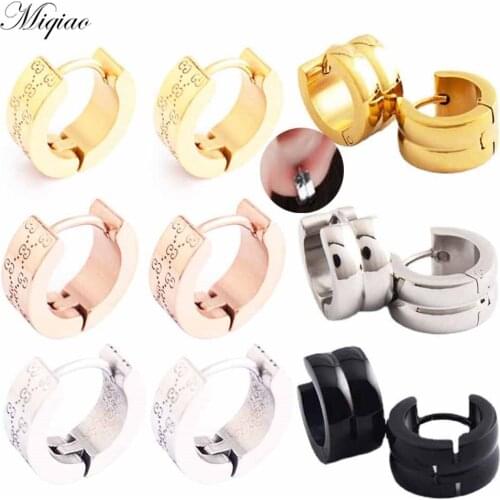 Miqiao 2pcs New Product Trend Stainless Steel Line Ear Buckle Body Piercing Jewelry