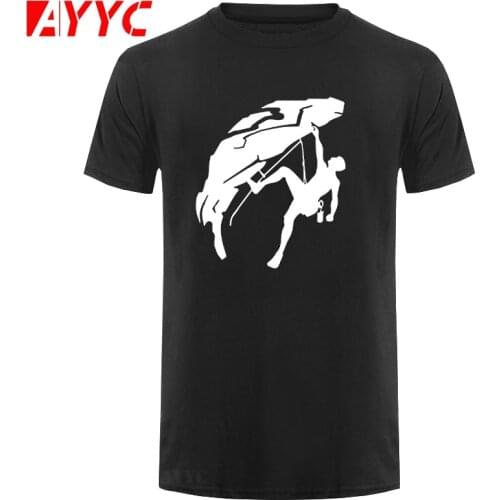 AYYC T Shirt Tshirt Climber T Shirt Men Spring New Fashion Style Crew Neck short Sleeve T shirt Climb Maximal Exercise Print