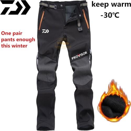 Keep Warm Winter Men DAIWA Fishing Clothing Outdoor Breathable Quick Dry Hiking Fishing Pants Daiwa Fishing Big Size Pants