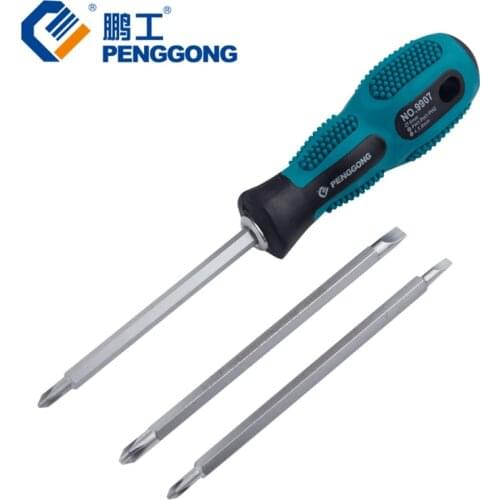 PENGGONG 3pcs/set Screwdriver Set Slotted Phillips Screwdriver Bits Chrome Vanadium Steel Magnetic Home Repair Tools
