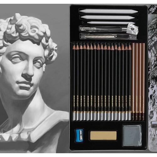 Vintage Drawing Pencils Set with Eraser Pencil Sharpener Safe Non-toxic Standard HB 2B 4B Painting Writing Stationery Pencils
