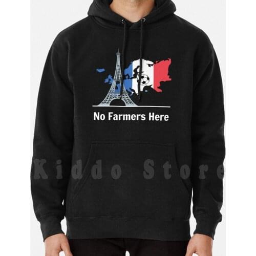No Farmers Here Soccer Design Hoodie Long Sleeve Soccer Football Futbol Funny Farmers League French League Lyon