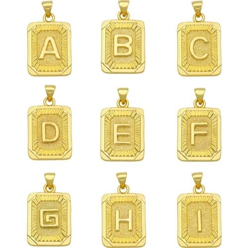 OCESRIO DIY Polished Small Brand Alphabet Pandents Supplies For Handmade Lovely Pendant Jewelry Making Accessories pdta145
