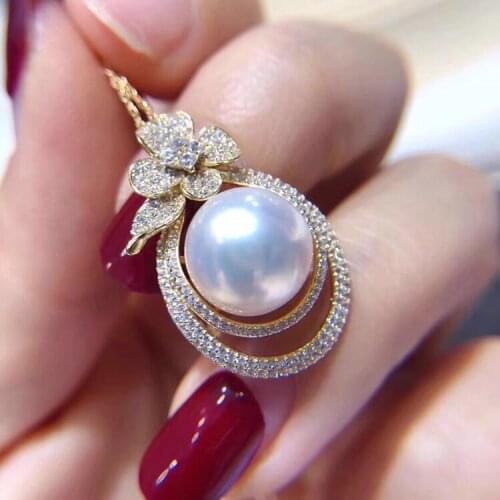 NO PEARLS Pendant Base Mount Finding Settings Jewelry Parts Fitting Accessories for Pearls Corals Jade Beads Crystal Stones