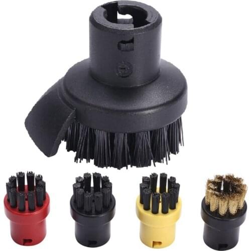 Steam Cleaner Brush Round Brush with Scraper Attachment for KARCHER SC1/SC2/SC3/SC4/SC5 Steam Cleaner