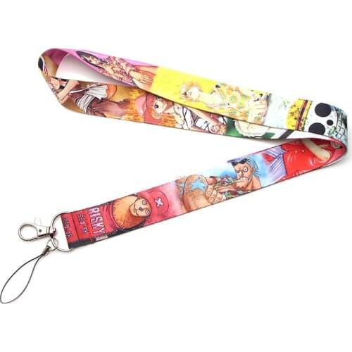 ZF586 1pcs Anime Pirate Boy Anime Lovers Creative Lanyard Badge ID Lanyard Mobile Phone Rope Key Lanyard Neck Straps Accessories
