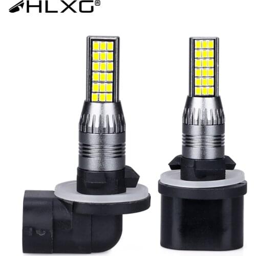 H27 LED 880 881 36PCS CSP Car Front Foglamp h27w/2 h27w/1 White Yellow Bright High Power LED Fog Light 3D Headlight 12V 24V hlxg
