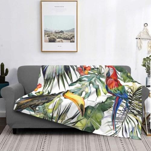 Tropical Jungle Throw Blanket Bohemian Bed Cover Closing Satisfied Pleads Cover Luxury Quilted Bed Cover Sauna Blanket