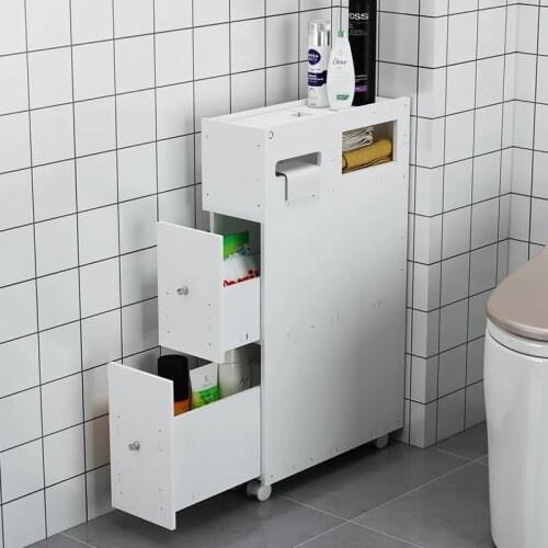 Bathroom Shelves Toilet side Cabinet Shelves Storage Shampoo Cosmetics Waterproof Space Utilization Tissue Box