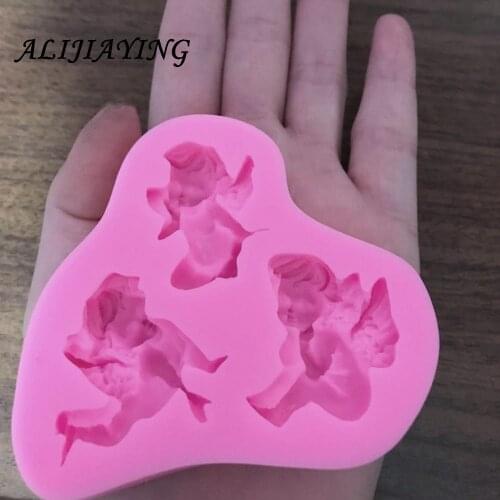 DIY silicone fondant cake Cupid Little baby Angel molds cake decoration tools chocolate mold mini style candy clay mould D0971