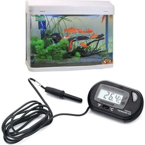 Aquarium Fish Tank Thermometer LCD Digital Display Celsius And Fahrenheit Thermometer Fish & Aquatic Pet Supplies