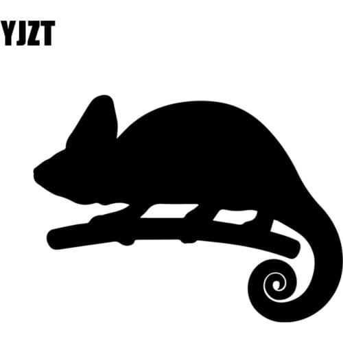 YJZT 12.7*9.3CM Funny Chameleon Reptile Lizard Decor Vinyl Car Stickers Graphic C12-1106