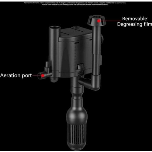 YYSD Fish Tanks Aquarium Surface Skimmer Oil Remover Three-in-one Water-pump Filter