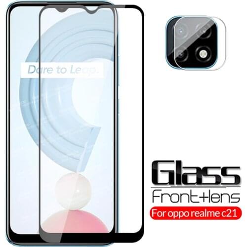 Camera Tempered Glass For Oppo Realme C21 Glass RealmeC21 Realmy Realmi C 21 Screen Protector Safety Cover Phone Protective Film