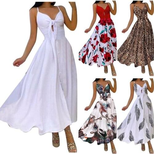 2021 New Summer Dresses Party Loose Women Holiday Fashion V-neck 3d Printing Dress Ladies Strapless Dress Платье На Выпускной