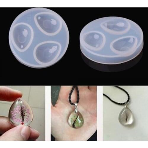 1Pc DIY Silicone Pendant Water Drop Gem Mold Resin Casing Craft Making Tool Jewelry 6.7cm