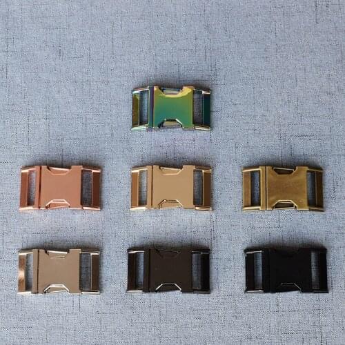 1 Pcs/Lot 25mm DIY Accessories Backpack Buckles Dog Collar Webbing Quick Release Metal Buckle Safety Clasp Outdoor Paracord
