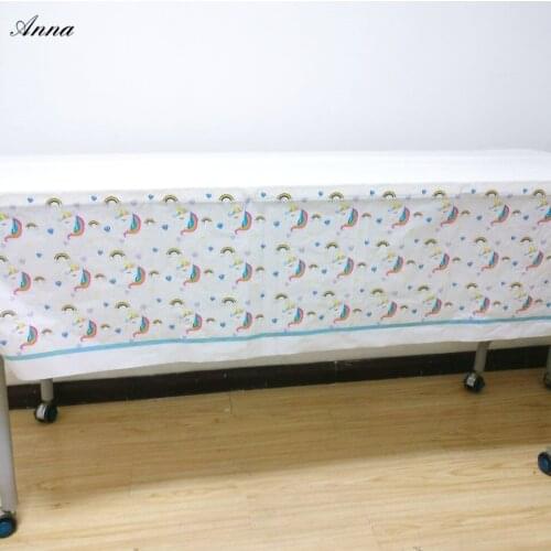2.2m Unicorn Tablecloth Cartoon Theme Party Kids/Boys Happy Birthday Decoration Theme Party Table Cloth Party Set