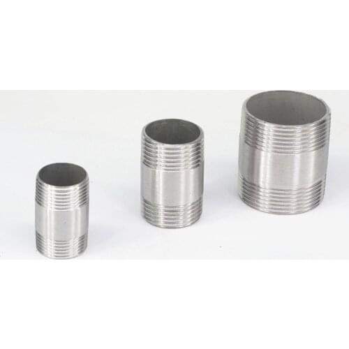 3/8" 1" 1-1/4" 1-1/2" 2" 2-1/2" BSP Male Barrel Nipple 304 Stainless Steel Pipe Fitting Connector