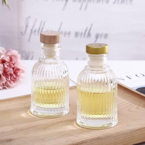 5pcs 210ml Aroma Glass Bottle Rattan Fragrance Diffuser No Fire Perfume Bottle Scent Volatilization Glass Container Home Decor