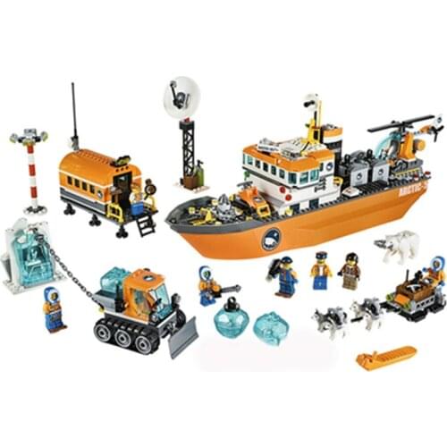 760pcs 10443 City Series Arctic Icebreaker 60062 Childrens Building Block Toy Gifts