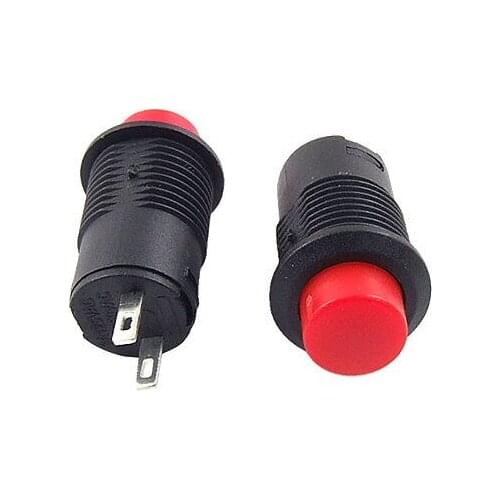 AC 125V/3A 250V/1.5A OFF/ON N/O NO Latching Red Round Push Button Switch