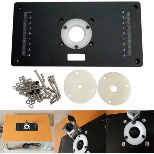 Aluminum Router Table Insert Table Plate w/ 3 Rings For Woodworking Benches Router Table Plate For RT0700C