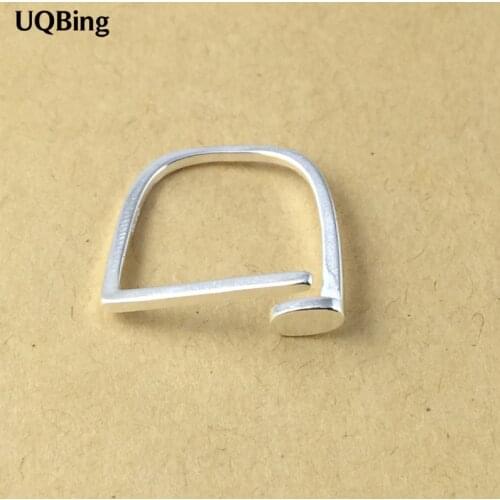 Free Shipping 925 Sterling Silver Rings 925 Geometric Open Rings Jewelry anillo de plata anello