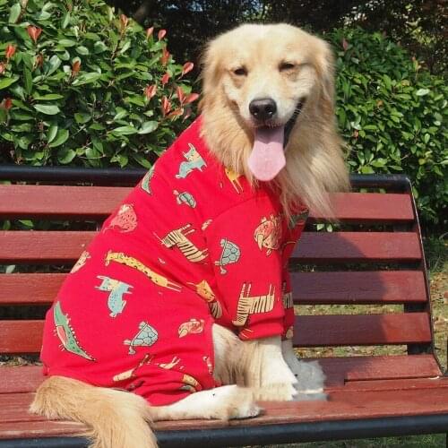 Big dog pajamas / dog cartoon pajamas / lightweight pullover pajamas / dog joint guard four-legged pajamas / one-piece