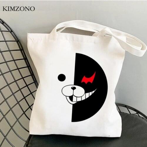 Danganronpa shopping bag bolso shopper cotton eco grocery bolsas de tela bag bolsas reutilizables reusable cloth jute custom