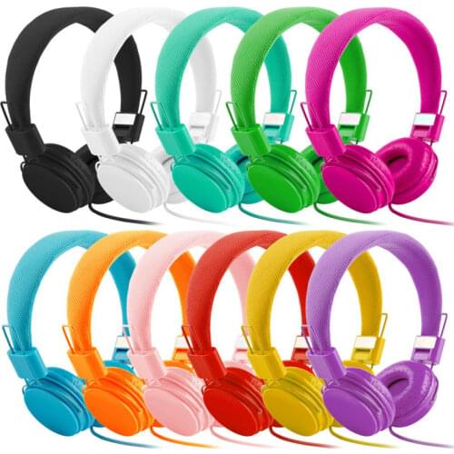 High Quality stereo bass Kid headphones With Microphone Music Earphones Children Headsets Foldable Portable