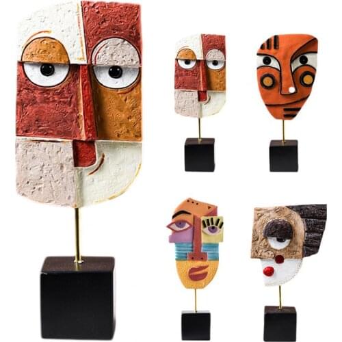 Dropshipping Desktop Ornament Abstract Eye-catching Resin Funny Interesting Face Art Display Mold for Home
