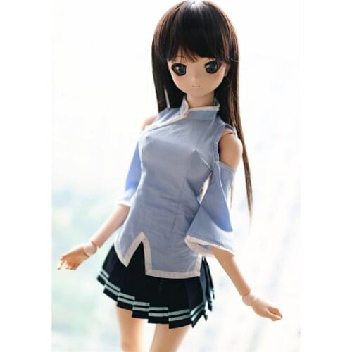 Estartek NN007 1/3 1/4 Customized Full Hand Made Sexy Chinese Anime School Dress Set for BJD SD DD Doll Action Figure DIY