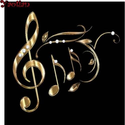 Hot Saleing 5D DIY Diamond painting Musical Note handmake Embroidery Mosaic Cross Stitch Full Square/round drill, home art