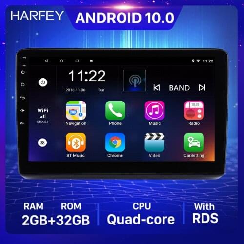 Harfey 10.1" Android 10.0 2Din Car Multimedia Player GPS Car Radio Head Unit for 2014 Honda Vezel XRV