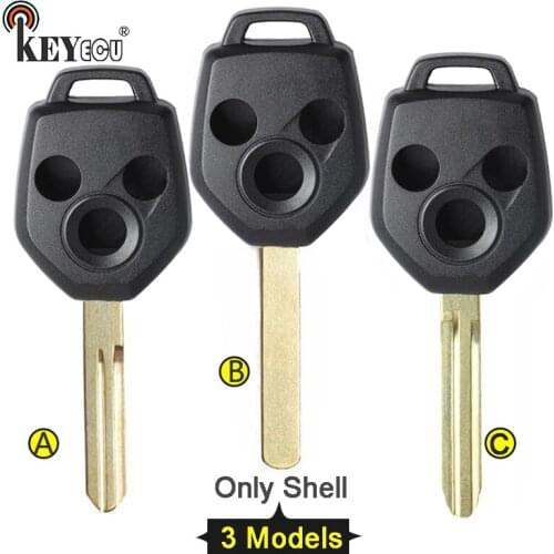 KEYECU for Subaru Forester Legacy Impreza Outback WRX XV Crosstrek Replacement 3 Button Remote Key Shell Case Fob