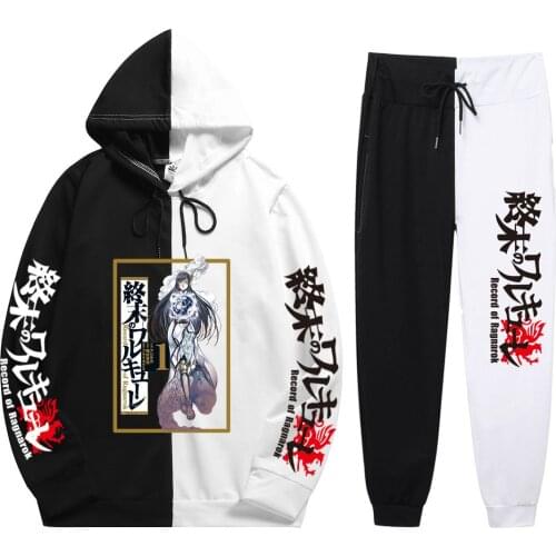 2021 Japan anime Record of Ragnarok autumn new pattern loose printing hip hop style Mens Hoodies sports suit