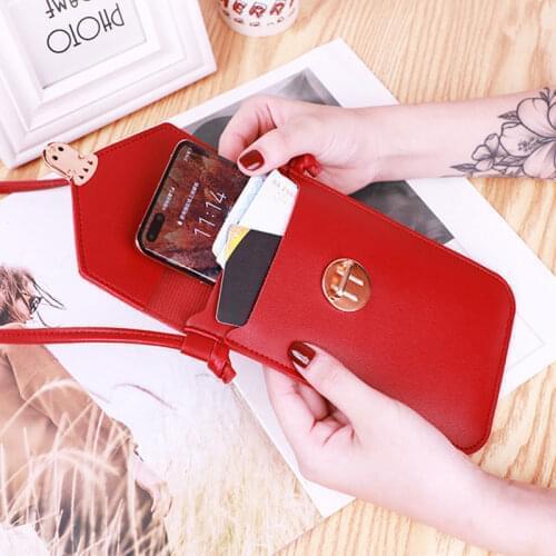 2021 New Fashion Women Mobile Phone Bag PU Leather Crossbody Purse Wallet Shoulder Vintage Designer Luxury Bag Pouch UK