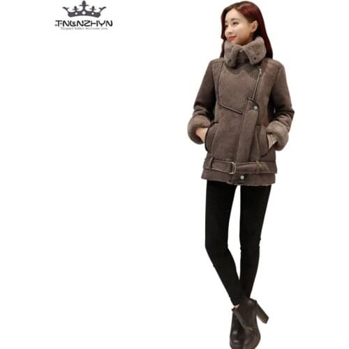 Tnlnzhyn 2019 New Autumn Winter Women Coat Thicken Warm Jacket Zipper Motorcycle Cotton Short Outerwear Tops Y507