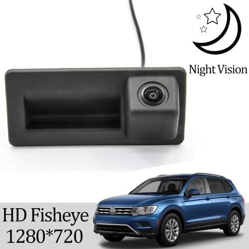 Owtosin HD 720P Rear View Trunk Handle Camera For Volkswagen VW Tiguan/TIGUAN L MK2 2016 2017 2018 2019 Car Parking Accessories