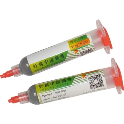 Solder Paste 100（Pa·S）20-38（um）Sn63Pb37 No-Clean Lead-Free Low Temperature Melts 183C 281F