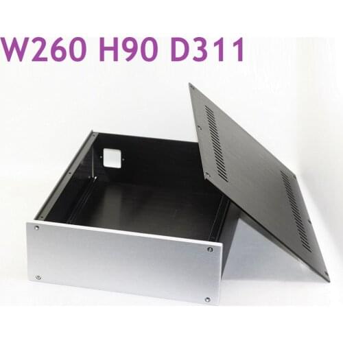 Size W260 H90 L311 All Aluminum DIY Case Preamp Power Amplifier Chassis 2609 Headphone AMP Rear Chassis