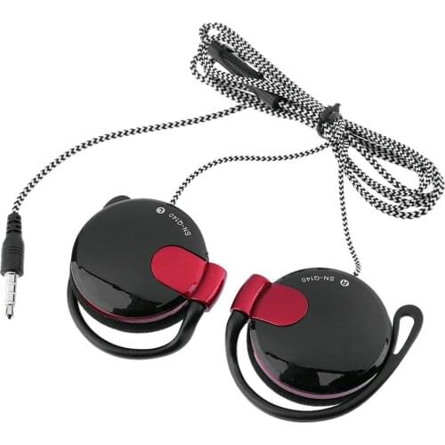 SN-Q140 3.5mm Wired Gaming Headset On-Ear Sports Headphones Ear-hook Music Earphones w/ Mic In-line Control for Smartphones