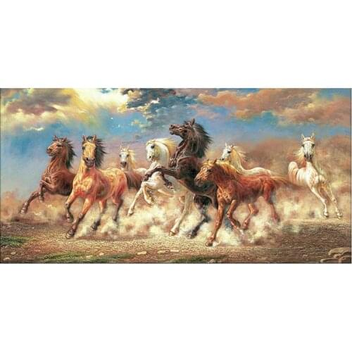 Animal horse square round drill Mosaic 5D Diy Embroidery icons Diamond Painting Christmas Wall Stickers room decorations