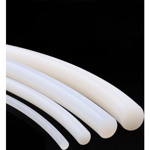 Silicone Rubber Sealed Strip Solid Round Gasket Flexible Waterproof Bars White