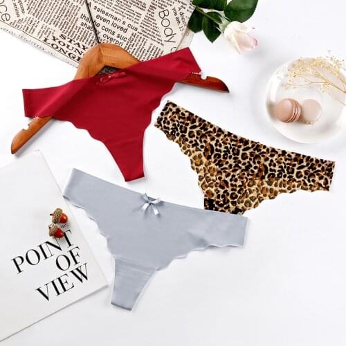 Hot Sexy Women Thongs G String Seamless Panties Female Fashion Ruffles Underwear Tanga Solid Low-Rise Lingerie Ladies Panty 2pcs