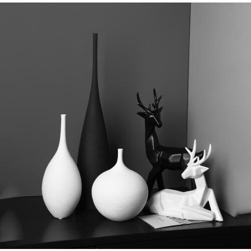 European Style Vase Modern Handmade Art Ceramic Decoration Living Room TV Cabinet Flower Vase Decoration Home Decoration