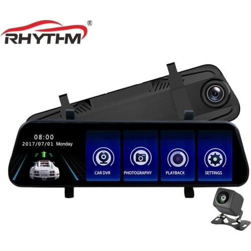 Dual Lens 9.35" Full Touch Screen HD 1080P Mirror Dash Camera Night Vision Anti Glare HDR Zero Blind Area Reversing Backup Cam
