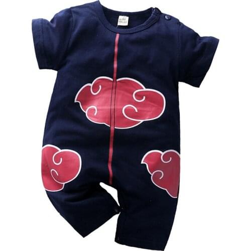 2020 Summer Cartoon Anime Boy Baby Cotton Short-sleeved Robe Foreign Trade Baby Japanese Jumpsuit Cosplay Boy Crawling Suit